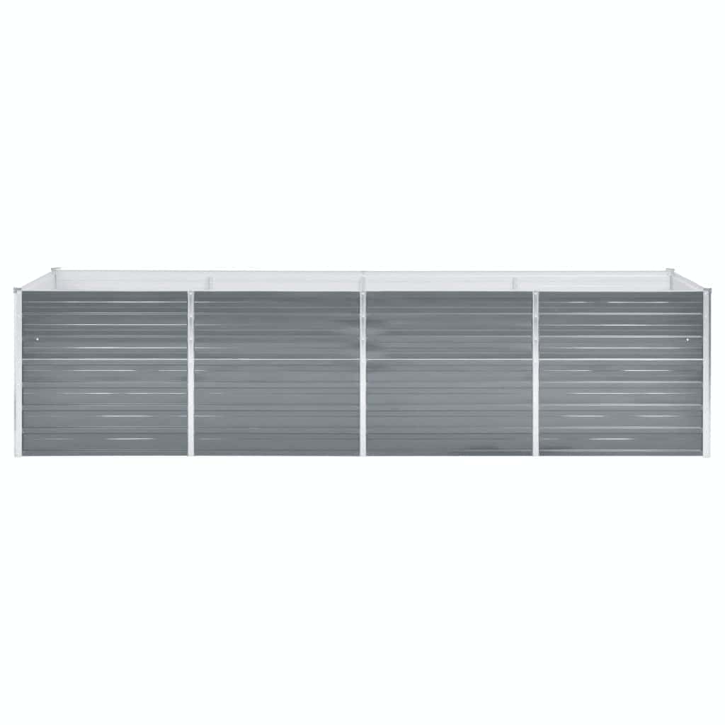 VidaXL -Pflanzer erhöht 320x80x77 cm verzinkt Stahlgrau