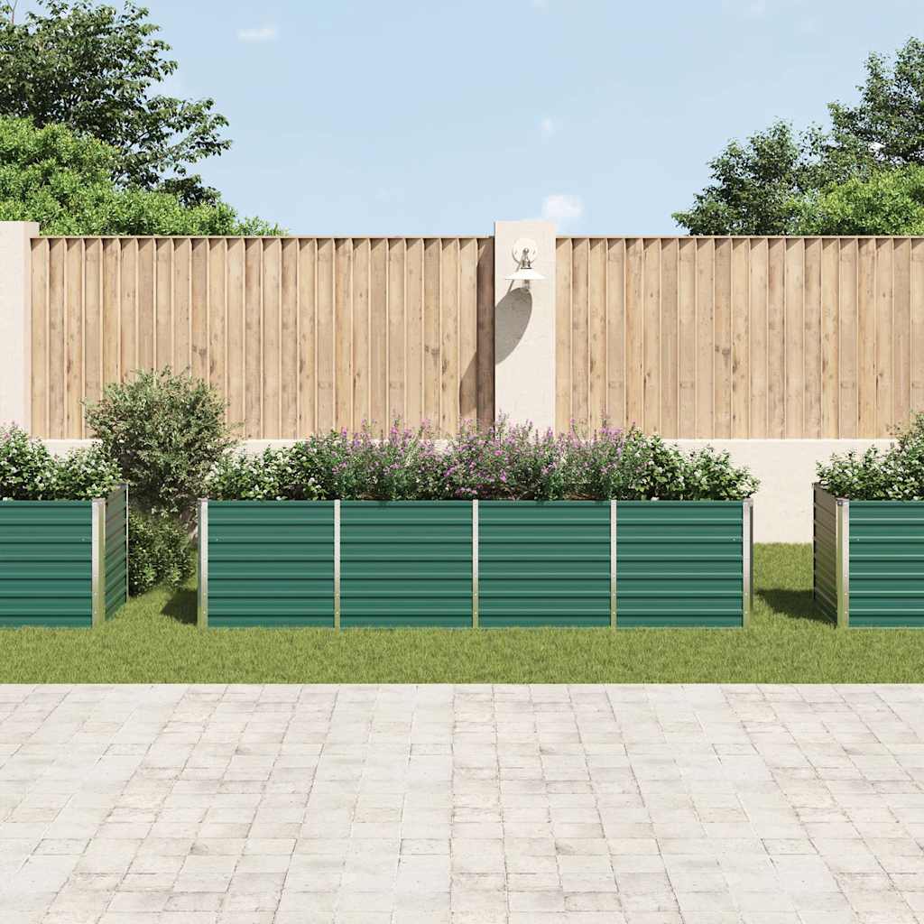 Vidaxxl -Planzer eingefügt 320x80x77 cm verzinkt Stahlgrün
