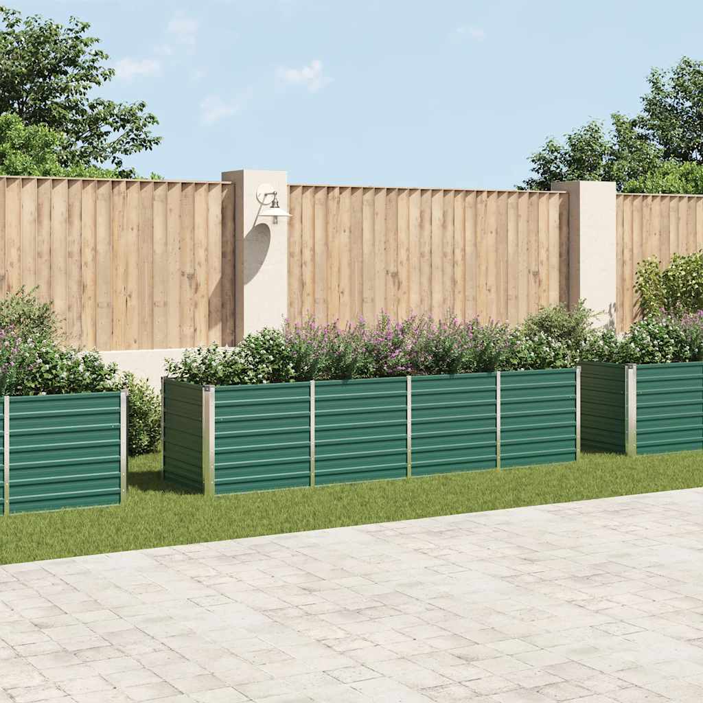 Vidaxxl -Planzer eingefügt 320x80x77 cm verzinkt Stahlgrün
