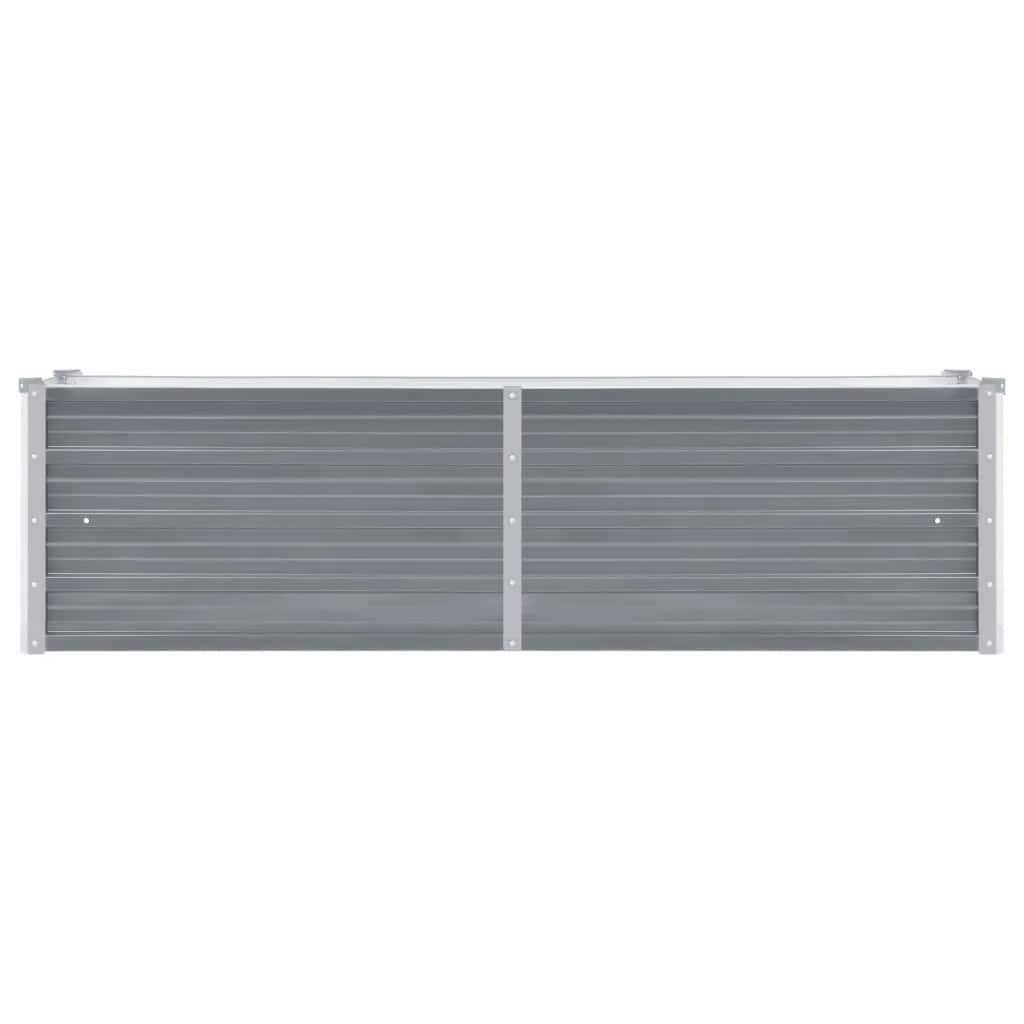 Vidaxl plantenbak verhoogd 160x40x45 cm gegalvaniseerd staal grijs
