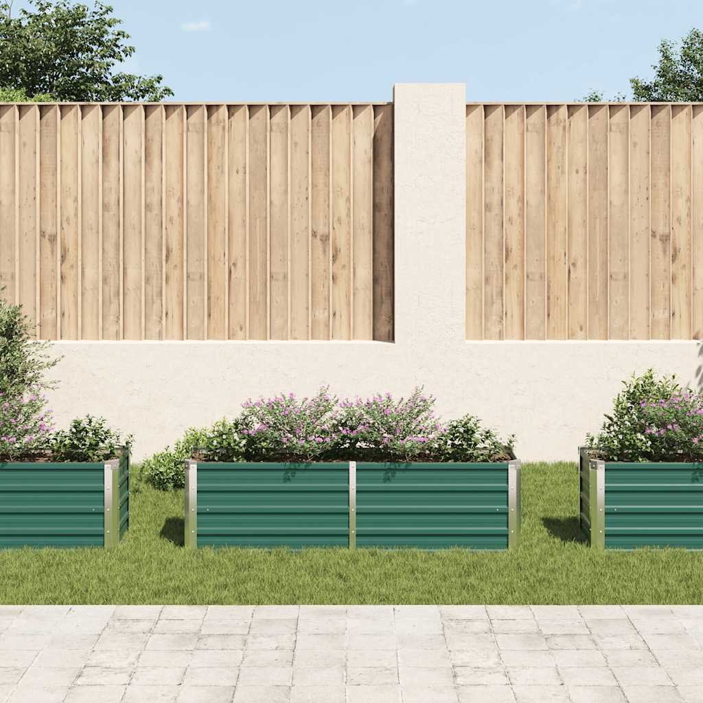 Vidaxl plantenbak verhoogd 160x40x45 cm gegalvaniseerd staal groen