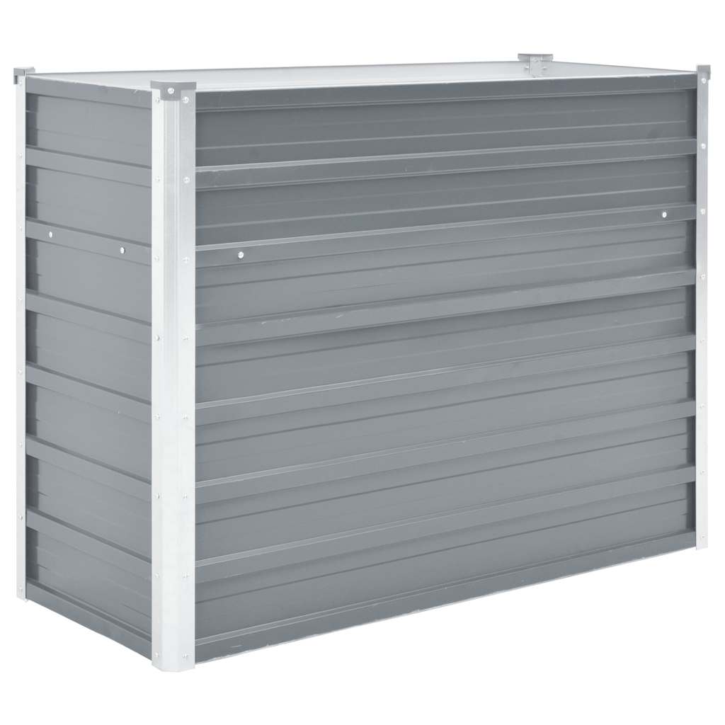 Vidaxl plantenbak verhoogd 100x40x77 cm gegalvaniseerd staal grijs