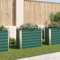 Vidaxl plantenbak verhoogd 100x40x77 cm gegalvaniseerd staal groen