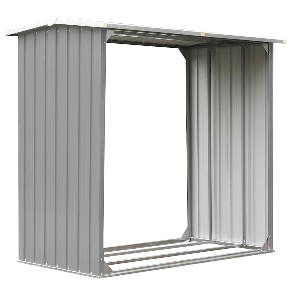 Vidaxx Brennholzschuppen 172x91x154 cm verzinkter Stahl grau