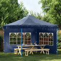 Vidaxl tentwanden met raam pe blauw 2 st