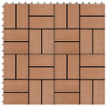 Vidaxl 11 st terrastegel 30x30 cm 1 m² hkc bruin