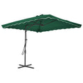 Vidaxl parasol met stalen paal 250x250 cm groen