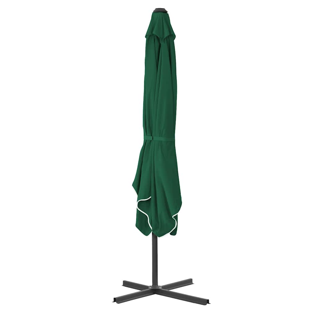 Vidaxl parasol met stalen paal 250x250 cm groen