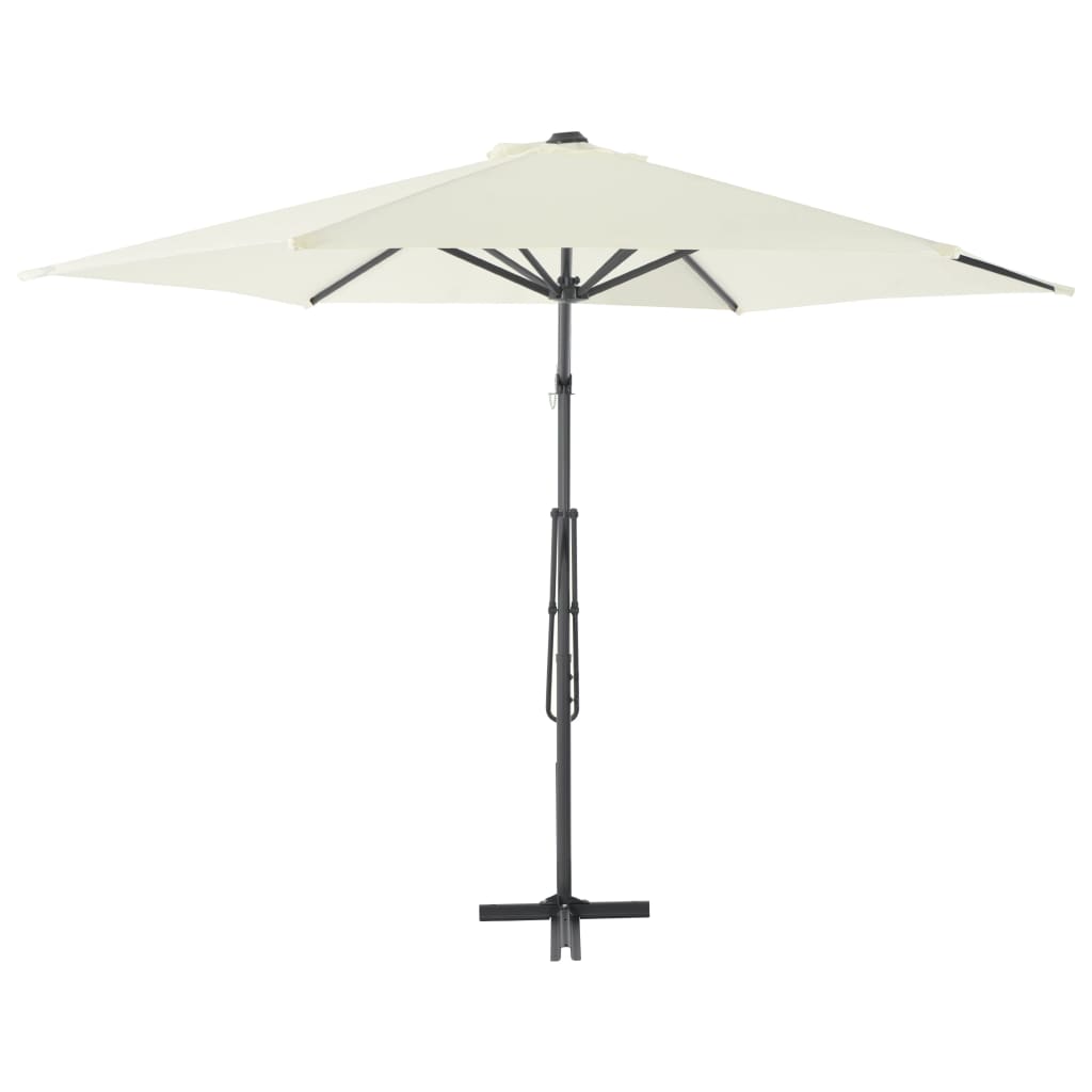 VIDAXL - Sonnenschirm mit Stahlpol 300 cm sandgeläutet