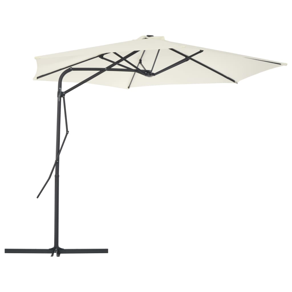 VIDAXL - Sonnenschirm mit Stahlpol 300 cm sandgeläutet