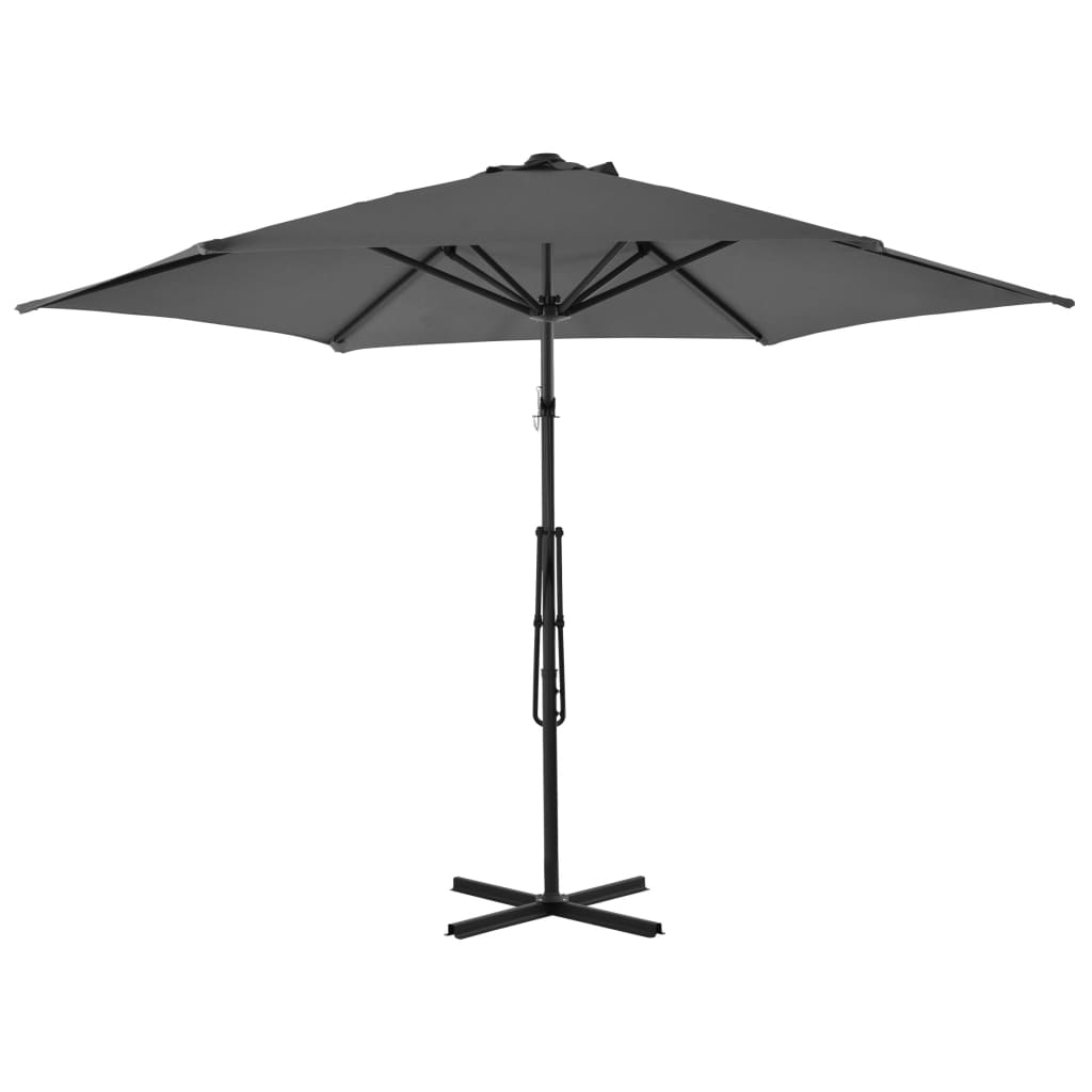 Vidaxl - Sonnenschirm mit Stahlpol 300 cm Anthrazit