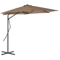 Vidaxl - Sonnenschirm mit Stahlpol 300 cm Taupe