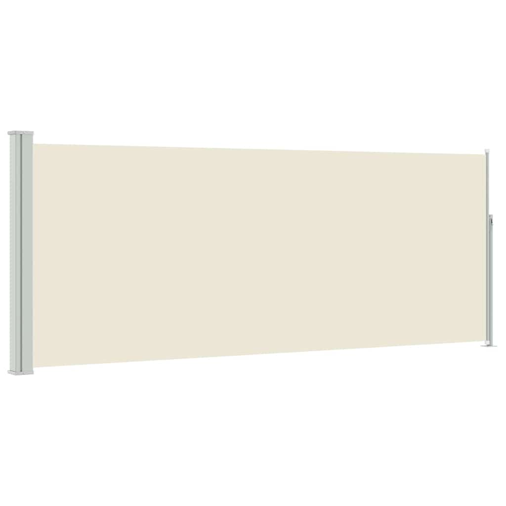 Vidaxl windscherm uittrekbaar 117x314 cm crème