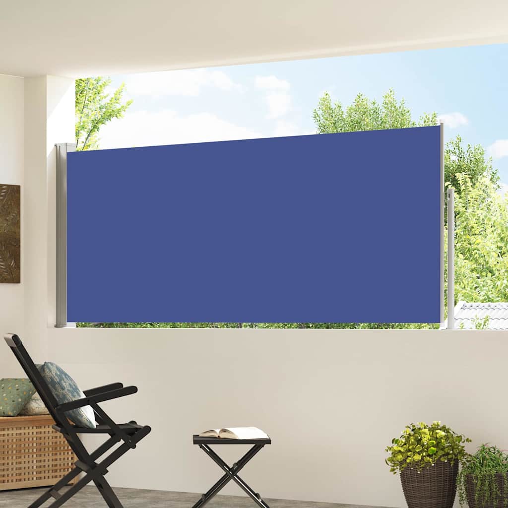 VidaXL Windschutzscheibe ausziehbar 120 x 300 cm blau