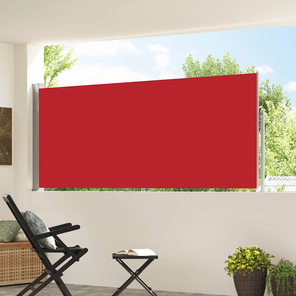 Vidaxl windscherm uittrekbaar 120x300 cm rood