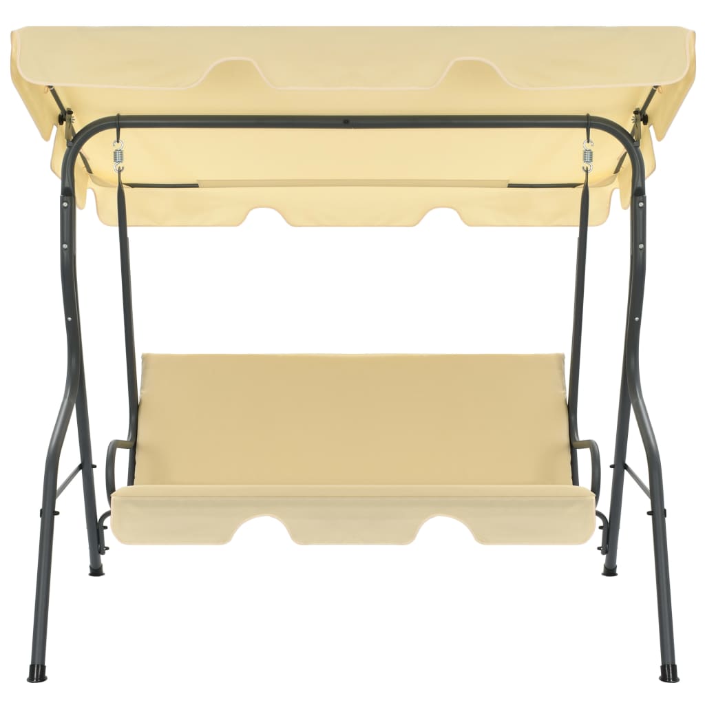 VidaXL Schaukelbank 170x110x153 cm Cremeweiß
