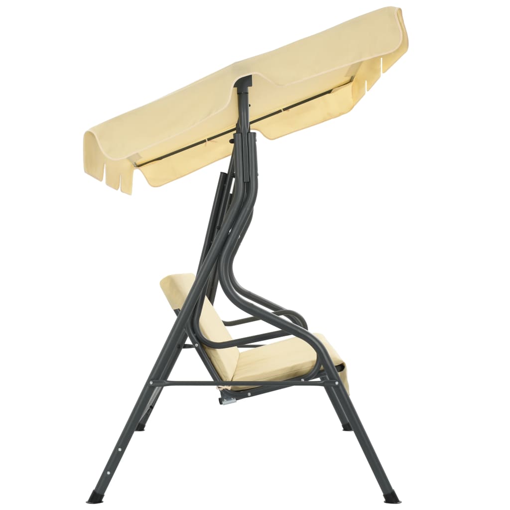 VidaXL Schaukelbank 170x110x153 cm Cremeweiß