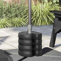 Vidaxl prieelgewichten 4 st 220x50 mm beton zwart