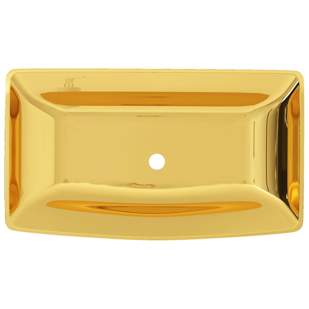 VIDAXL Waschtisch 71 x 38 x 13,5 cm Keramik, goldfarben