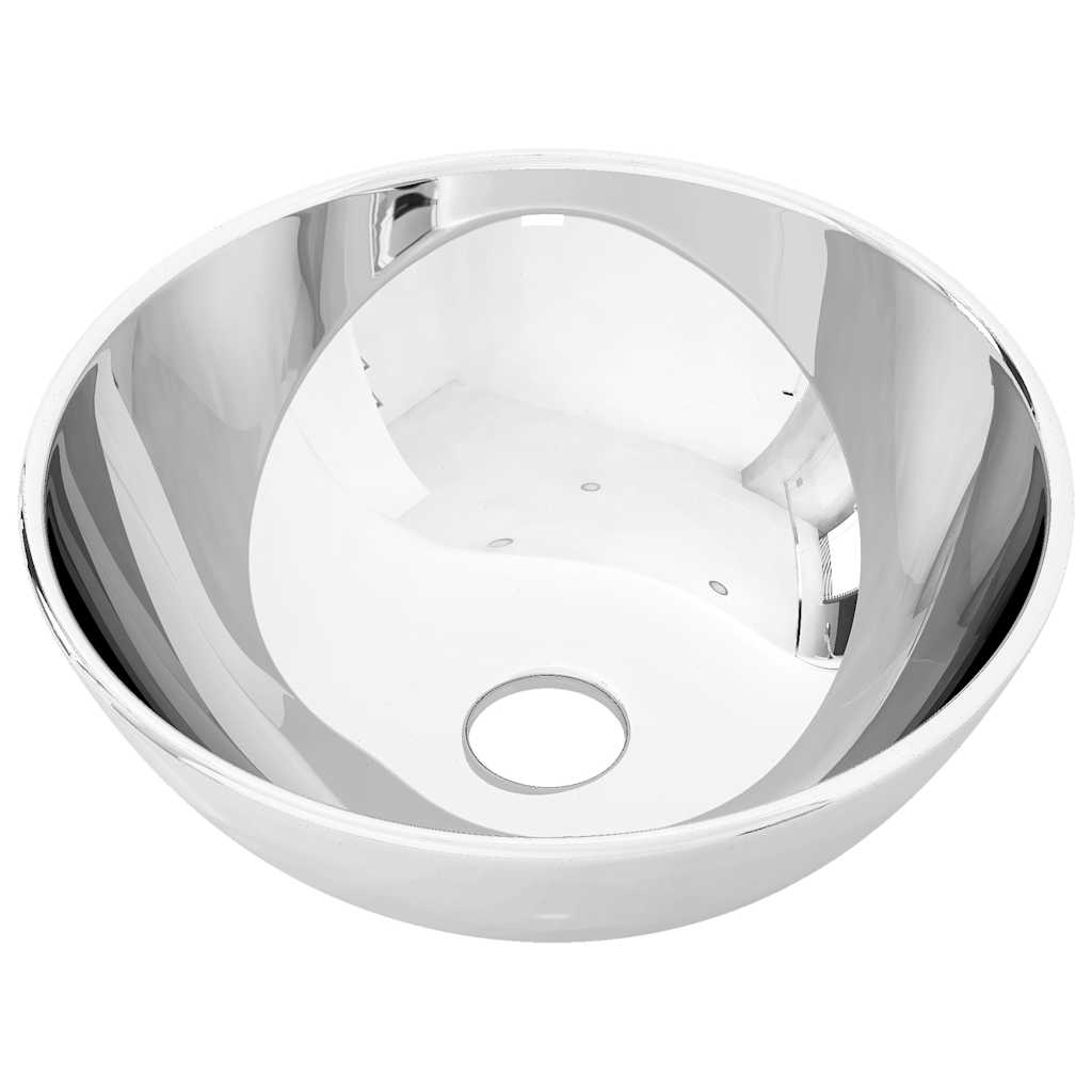 VidaXL Waschbecken 28x10 cm Keramik silberfarben