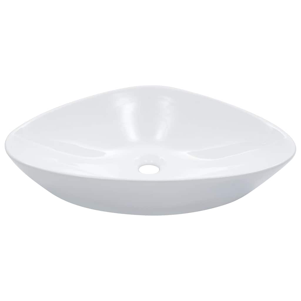 VIDAXL WASCHBECKEN 58,5X39X14 CM Keramik Weiß