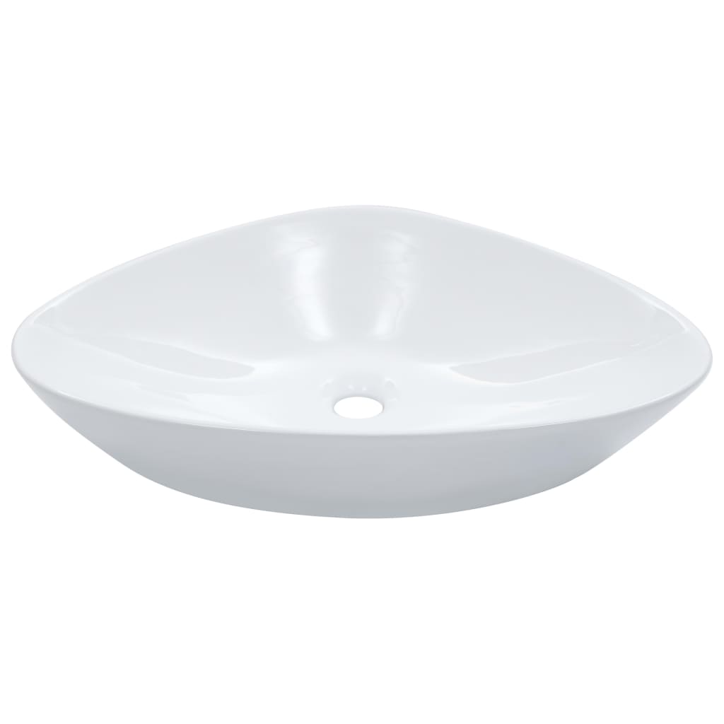 VIDAXL WASCHBECKEN 58,5X39X14 CM Keramik Weiß
