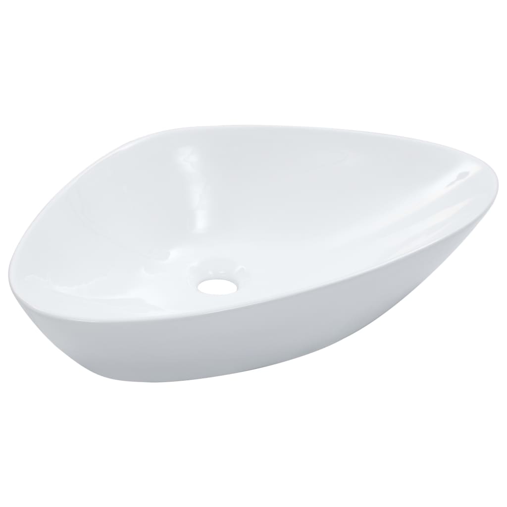VIDAXL WASCHBECKEN 58,5X39X14 CM Keramik Weiß