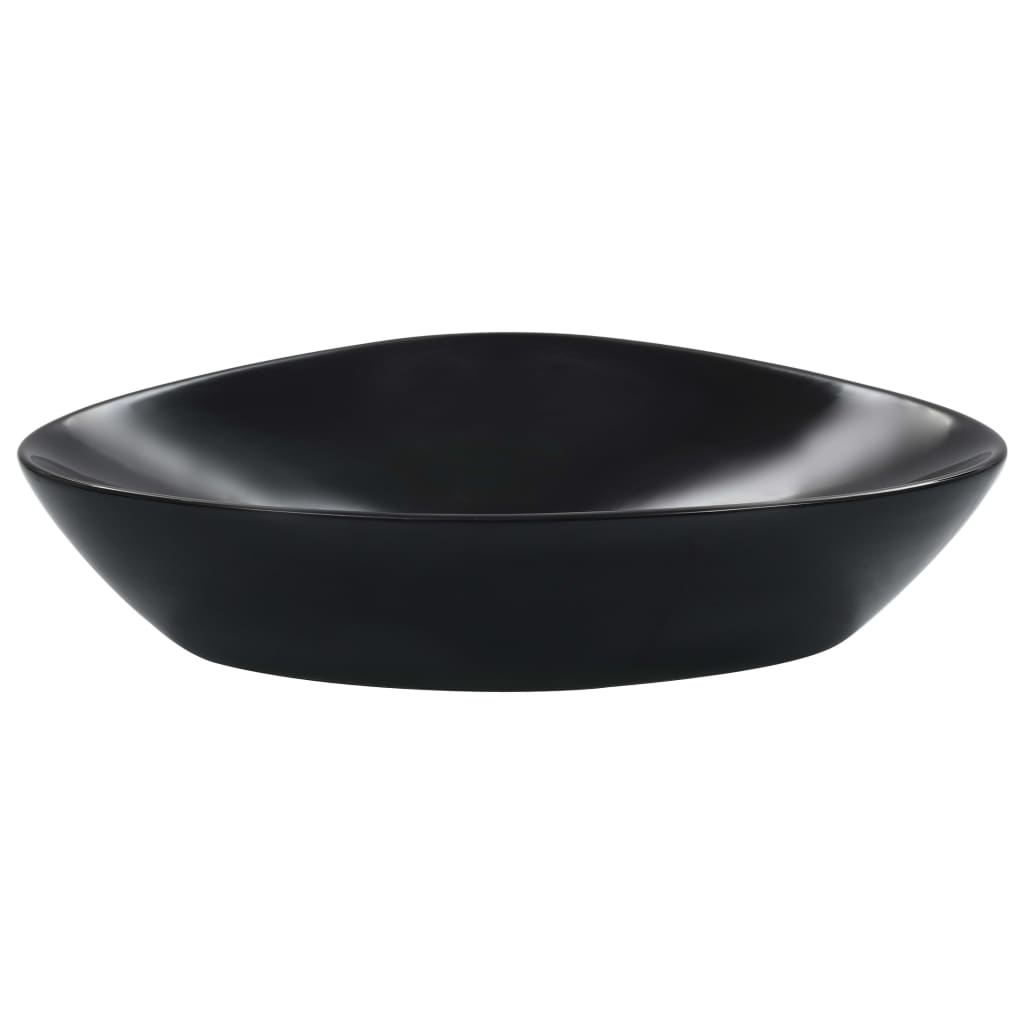 VIDAXL Waschtisch 58,5 x 39 x 14 cm Keramik Schwarz