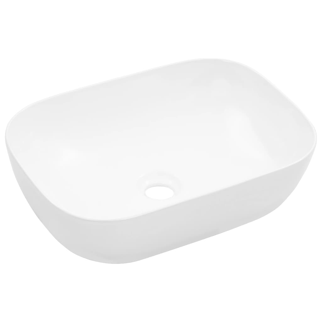 VIDAXL WASCHBECKEN 45,5X32X13 CM Keramik Weiß