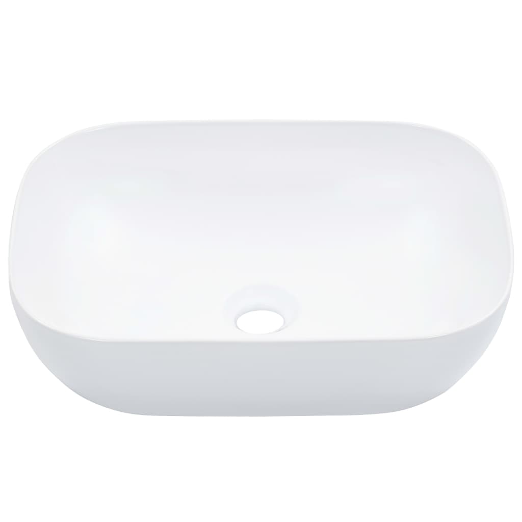 VIDAXL WASCHBECKEN 45,5X32X13 CM Keramik Weiß