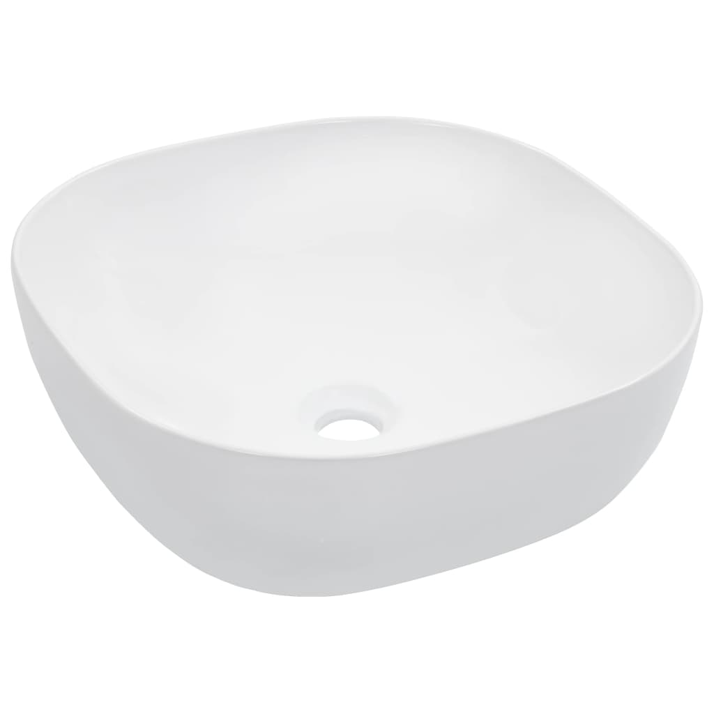 VIDAXL WASCHBECKEN 42,5X42,5X14,5 cm Keramik Weiß