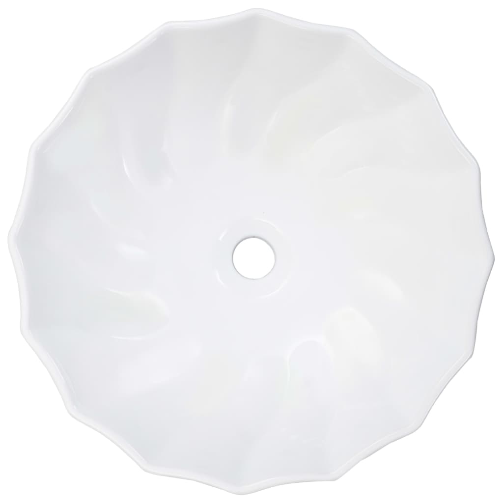VIDAXL WASCHBECKEN 46x17 cm Keramik Weiß