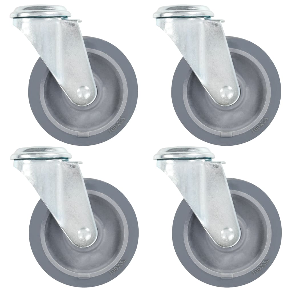 VidaXL-Rollen mit Bolzenlöchern, 4 Stück, 100 mm
