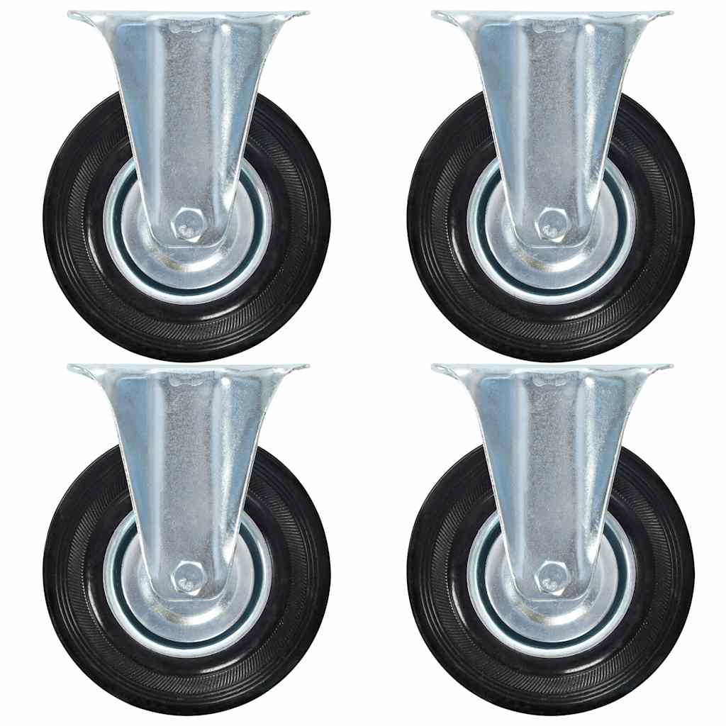 VidaXL Feste Rollen, 4 Stück, 125 mm