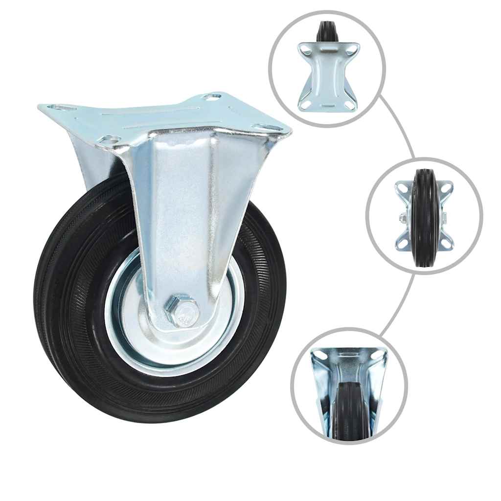 VidaXL Feste Rollen, 4 Stück, 125 mm