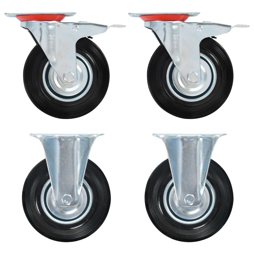VidaXL Räder, 4 Stück, 125 mm