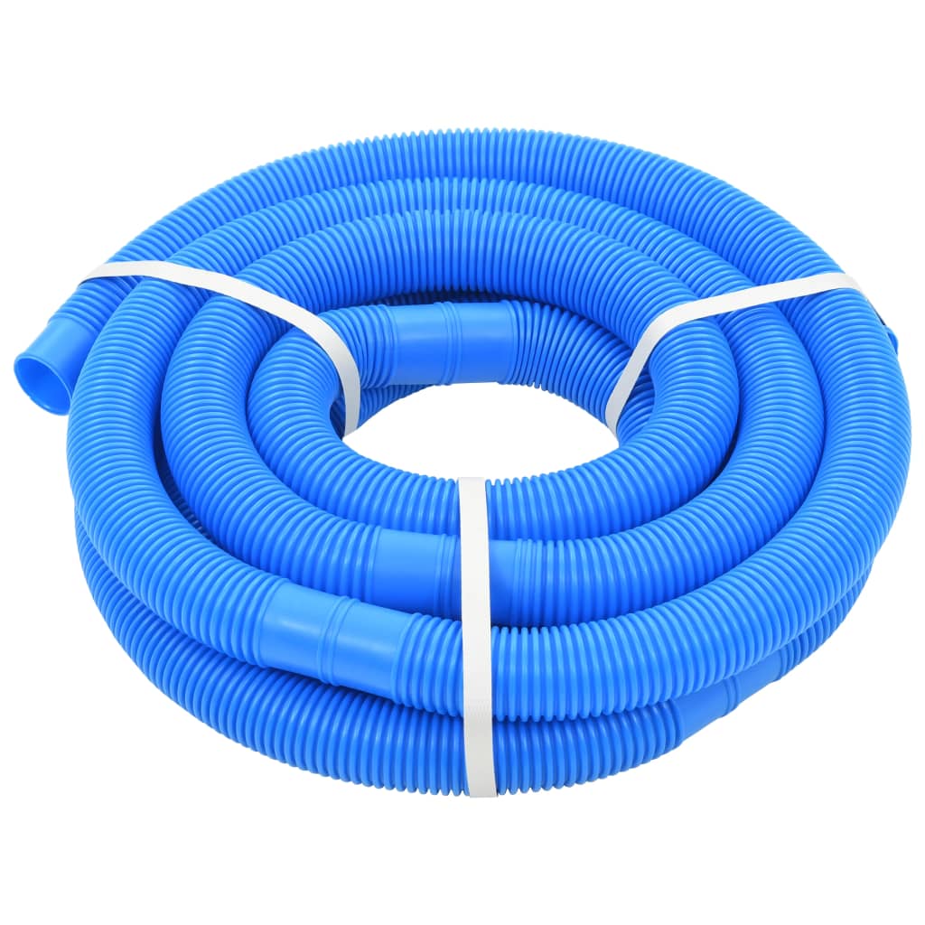 VidaXL Schwimmbadschlauch mit Klemmen 38 mm 6 m Blau