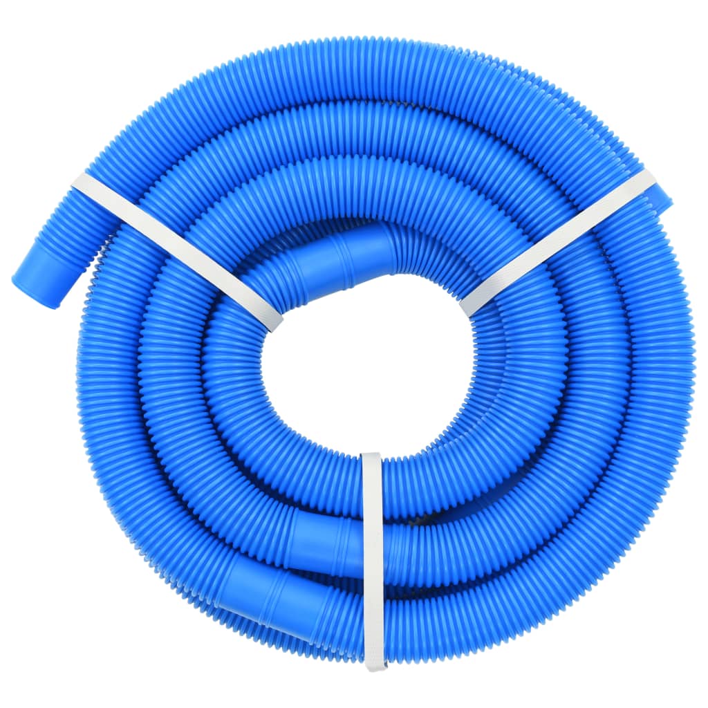 VidaXL Schwimmbadschlauch mit Klemmen 38 mm 6 m Blau