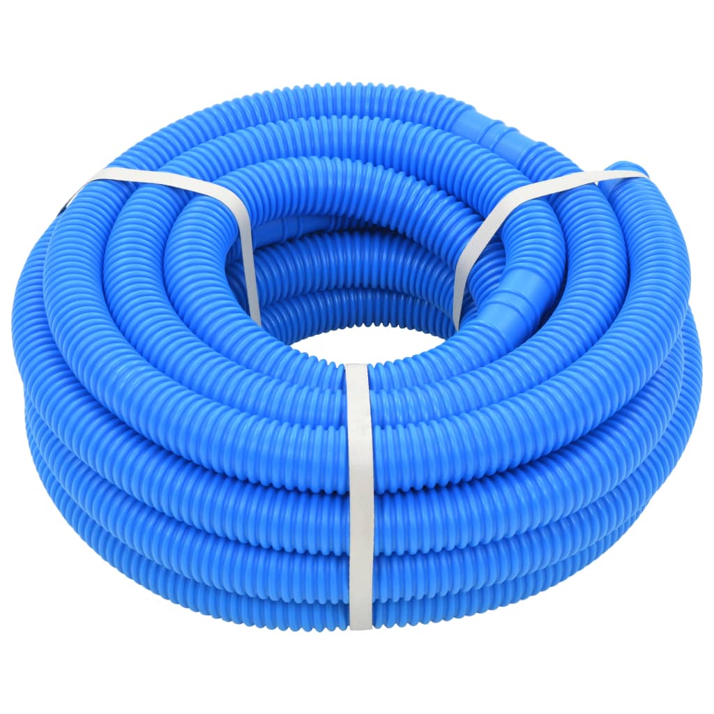 VidaXL Schwimmbadschlauch mit Klemmen 38 mm 12 m Blau