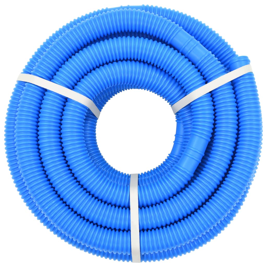 VidaXL Schwimmbadschlauch mit Klemmen 38 mm 12 m Blau