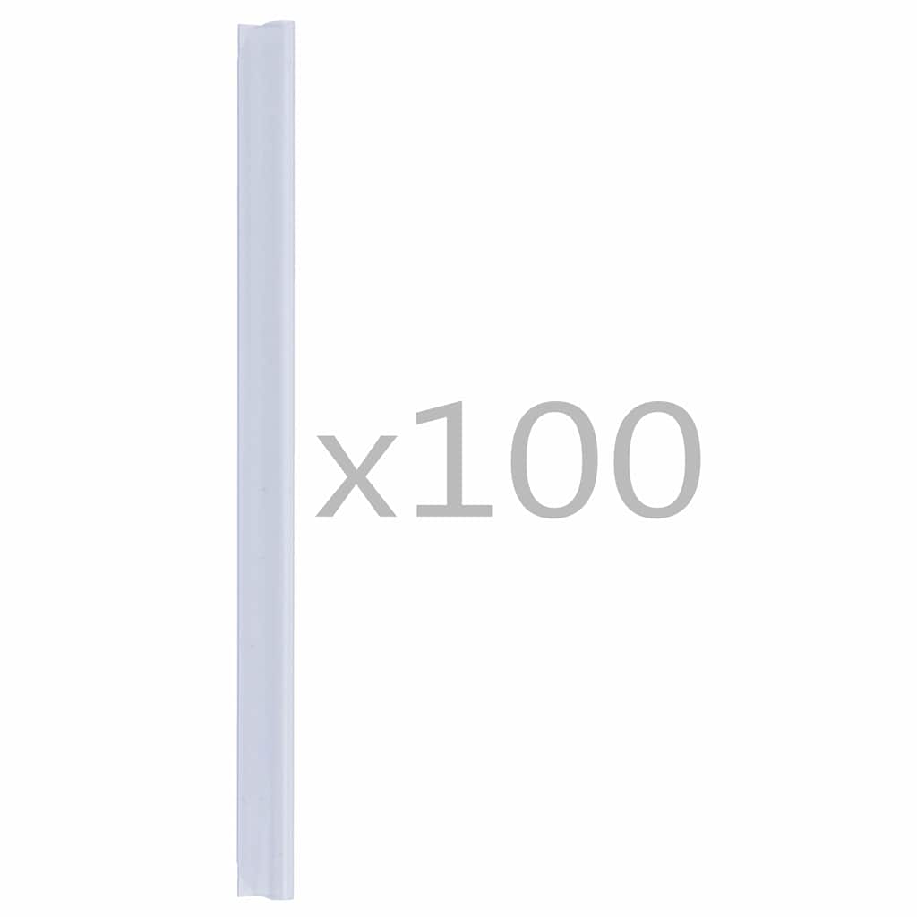 VidaXL 100 Stück Zaunleistenklemmen aus transparentem PVC