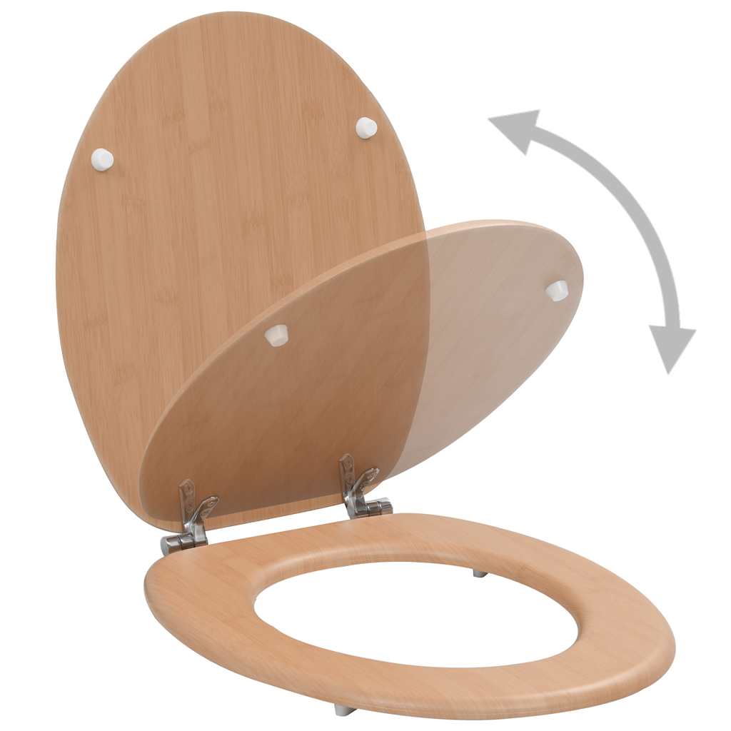 VidaXL WC-Sitz mit Deckel aus Bambus und MDF
