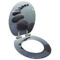 VidaXL WC-Sitz mit Soft-Close-Deckel, Stein-MDF