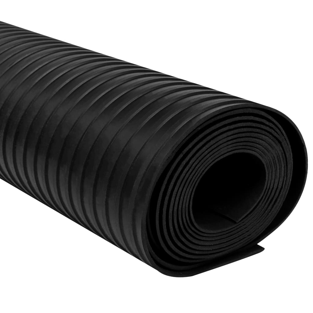 Vidaxx Bodenmatte Anti-Schlupf 3 mm 1,5 x 4 m Gummibreite Rippe