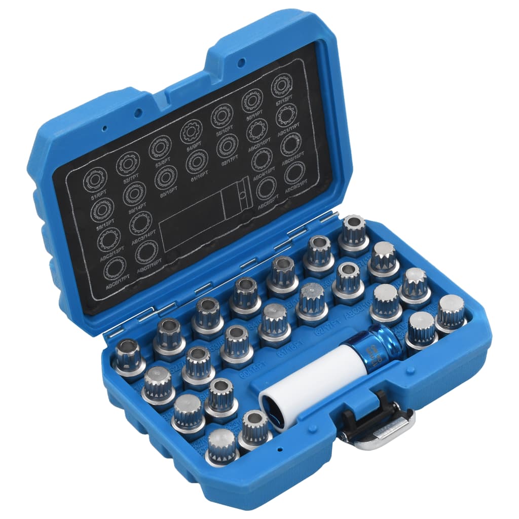 VidaXL 23-teiliges Felgenschloss-Set für VAG