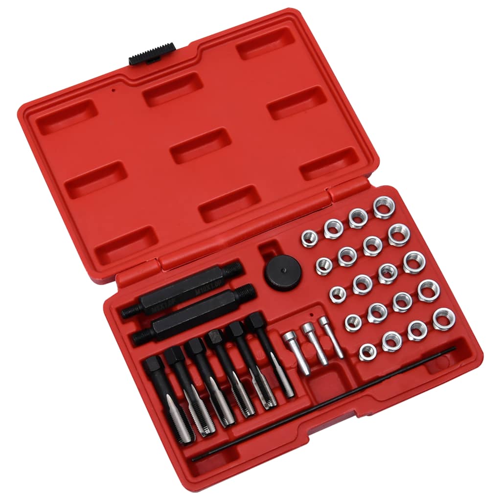 VidaXL 33-teiliges Glühkerzengewinde-Reparaturset M8 M10 M12