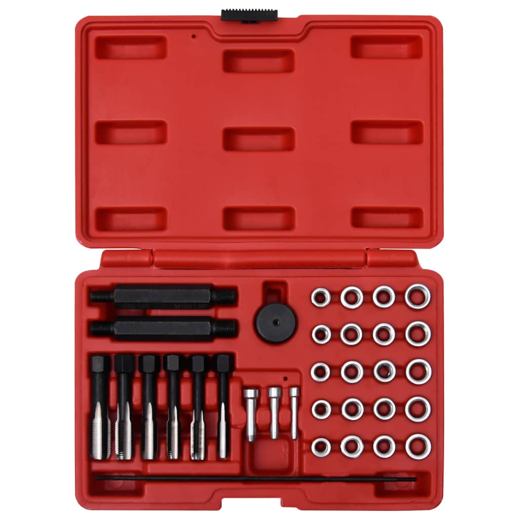 VidaXL 33-teiliges Glühkerzengewinde-Reparaturset M8 M10 M12