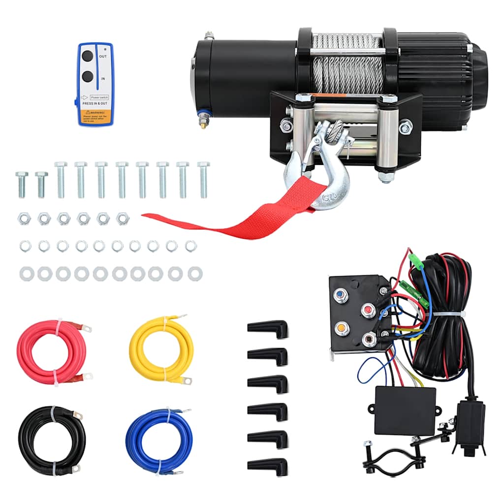 VidaXL Seilwinde elektrisch 12 V 4.500 lbs 2.040 kg mit Fernbedienung