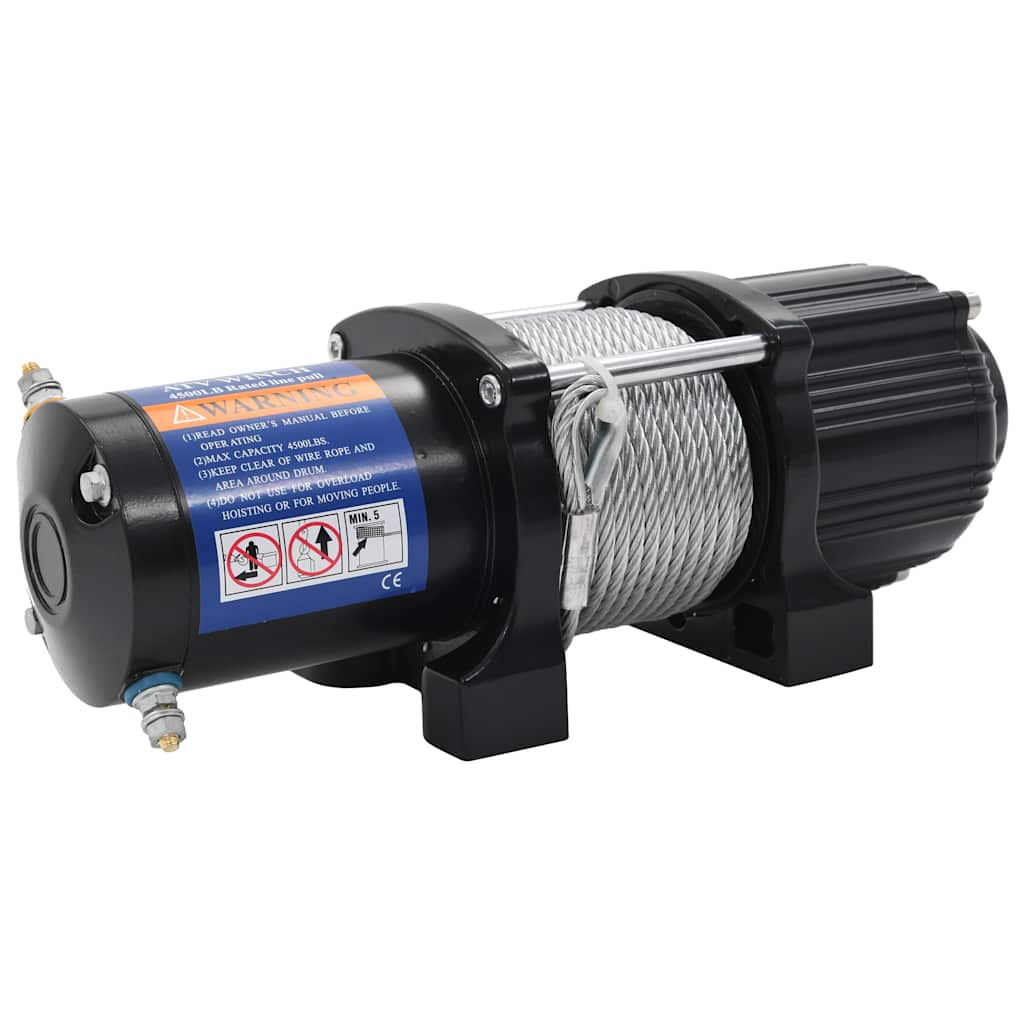 VidaXL Seilwinde elektrisch 12 V 4.500 lbs 2.040 kg mit Fernbedienung