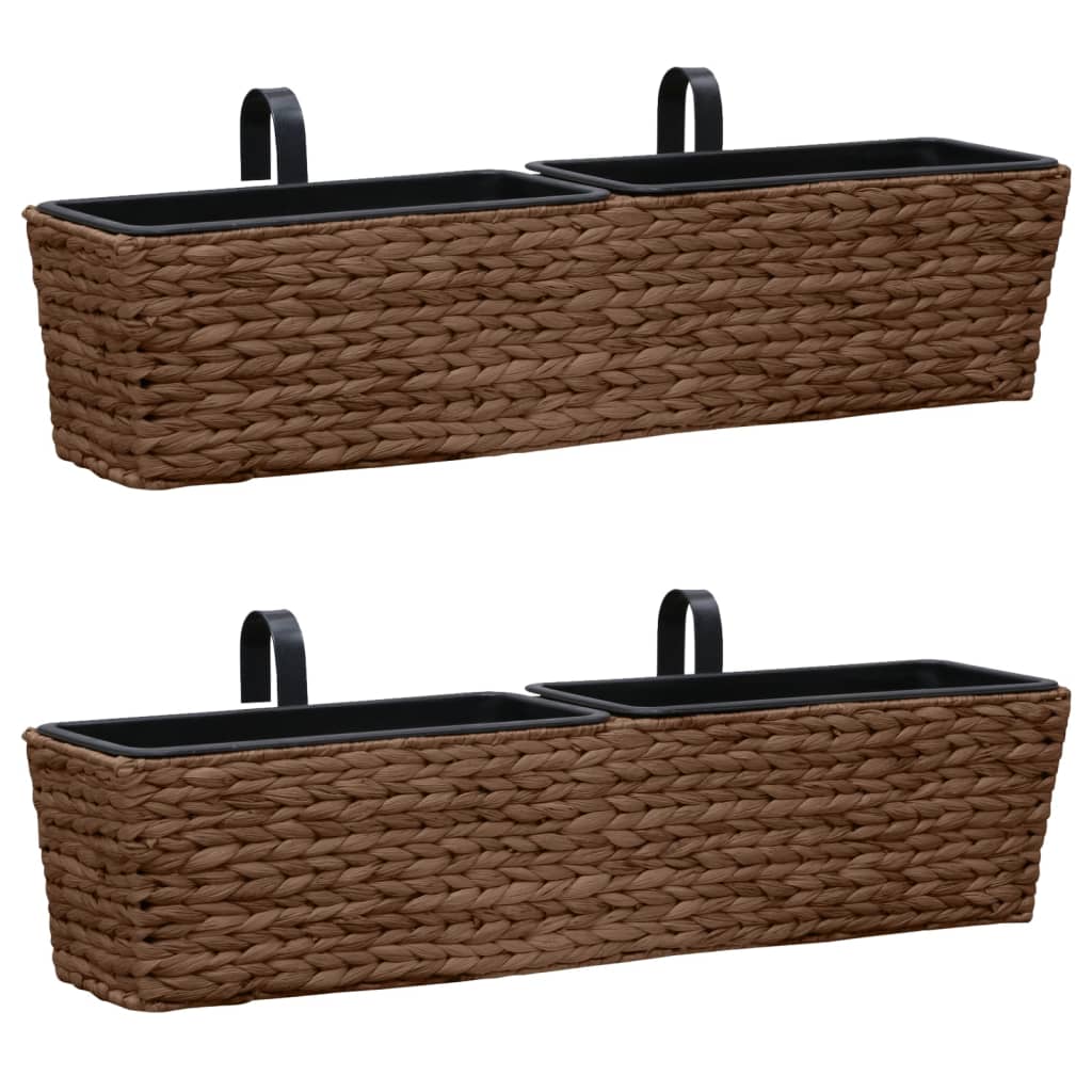 VidaXL -Pflanzer 2 St Wasserhyakintbraun